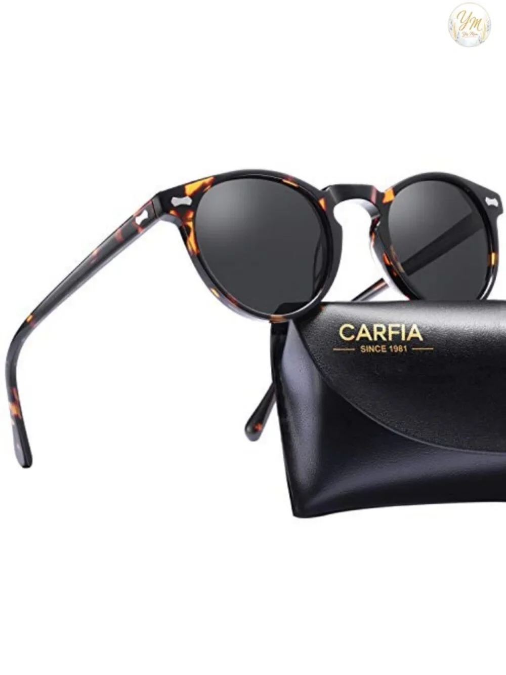 Retro Polarized Sunglasses UV400 Protection Acetate Frame with Case